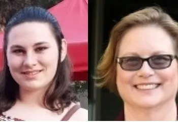 Elinore Gaitan and Sara Sanders Gardner photos side by side