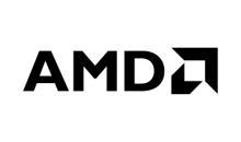 AMD with black and white arrow shape