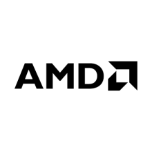 AMD with black and white arrow shape