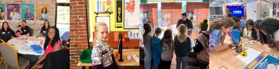 Banner featuring work of IF/THEN Champions Network members