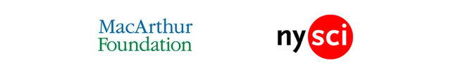 MacArthur Foundation and NY Sci logos